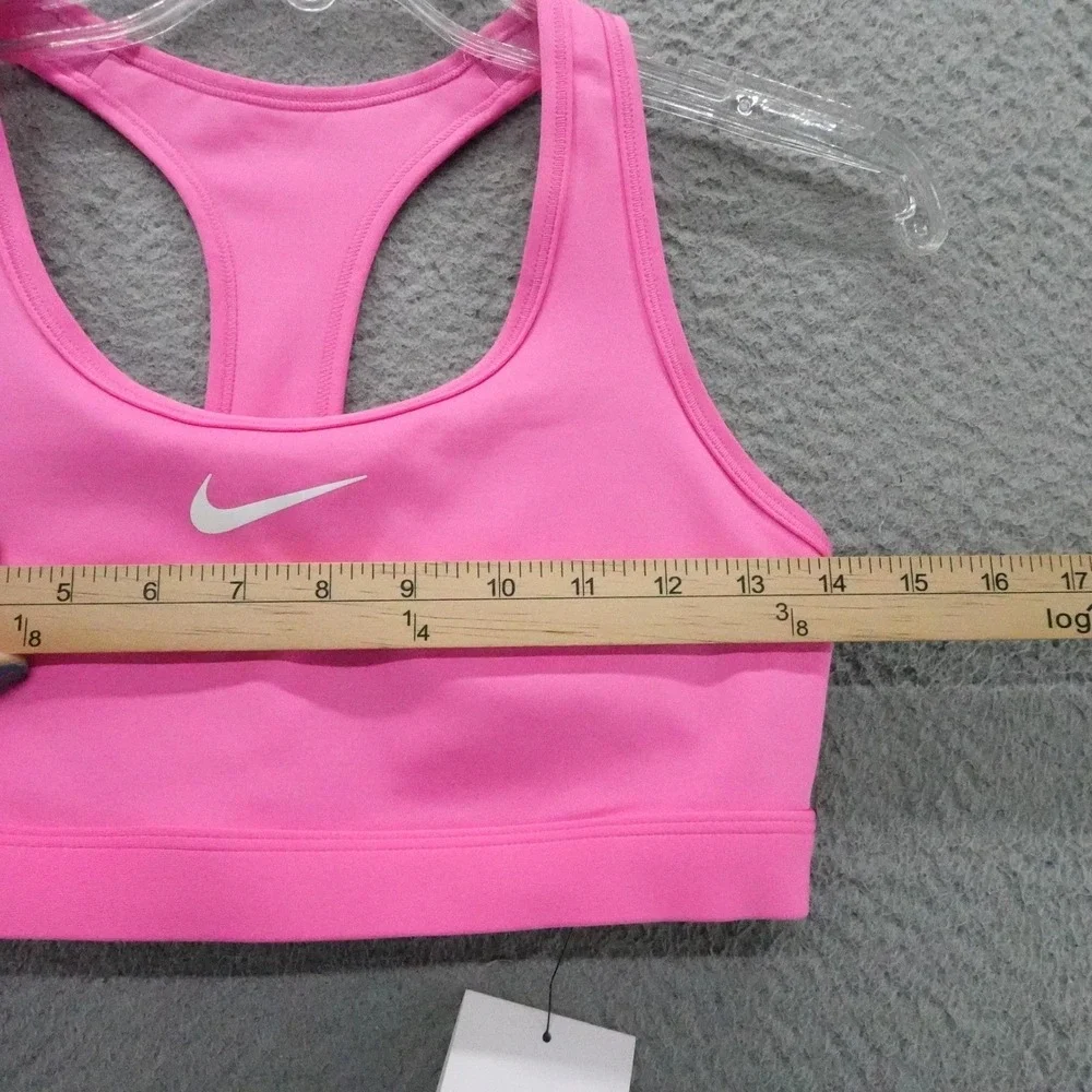 Nike Womens Swoosh Dri FIT Racerback Sports Bra Small Pink NEW
